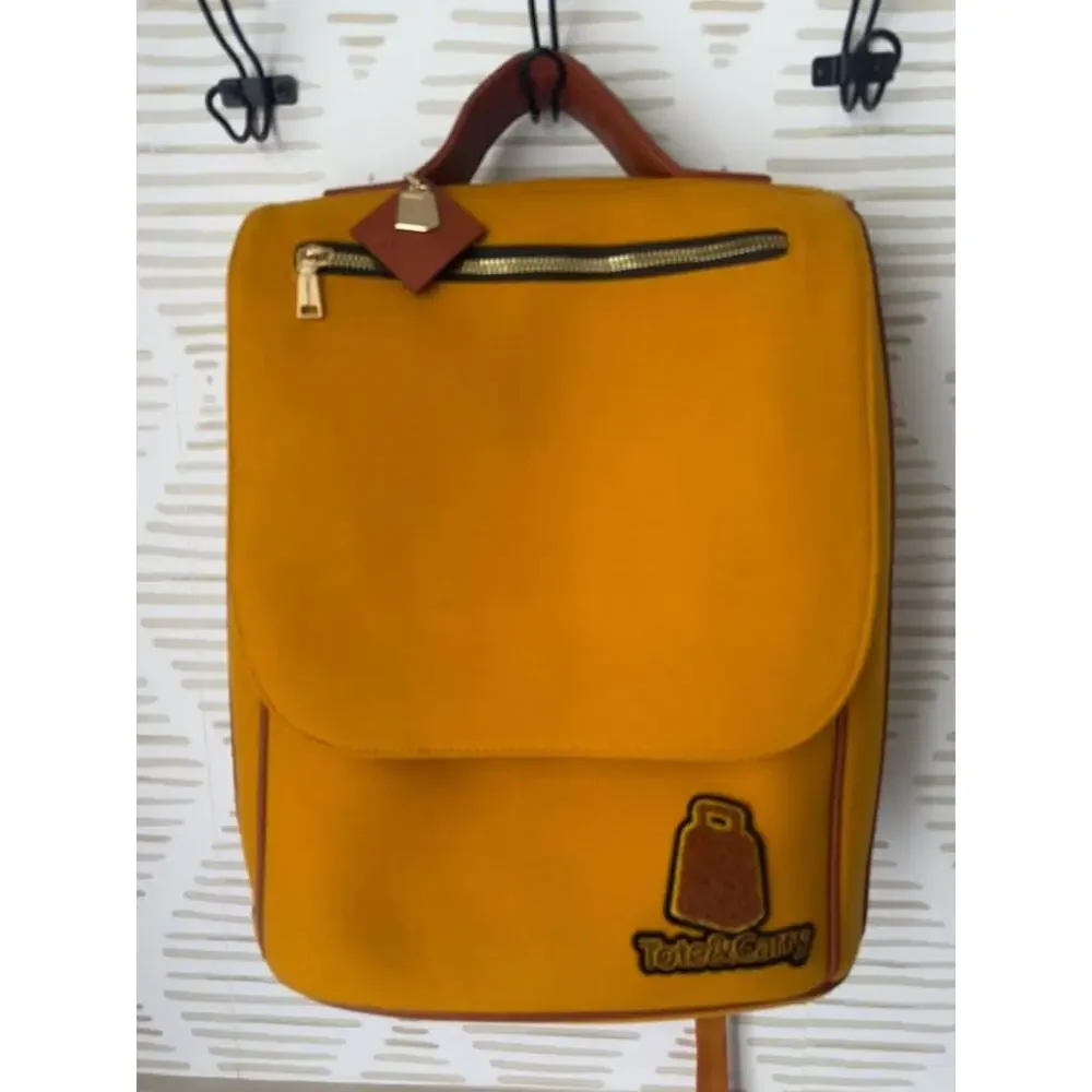 Tote&Carry Varsity Mustard Yellow Backpack